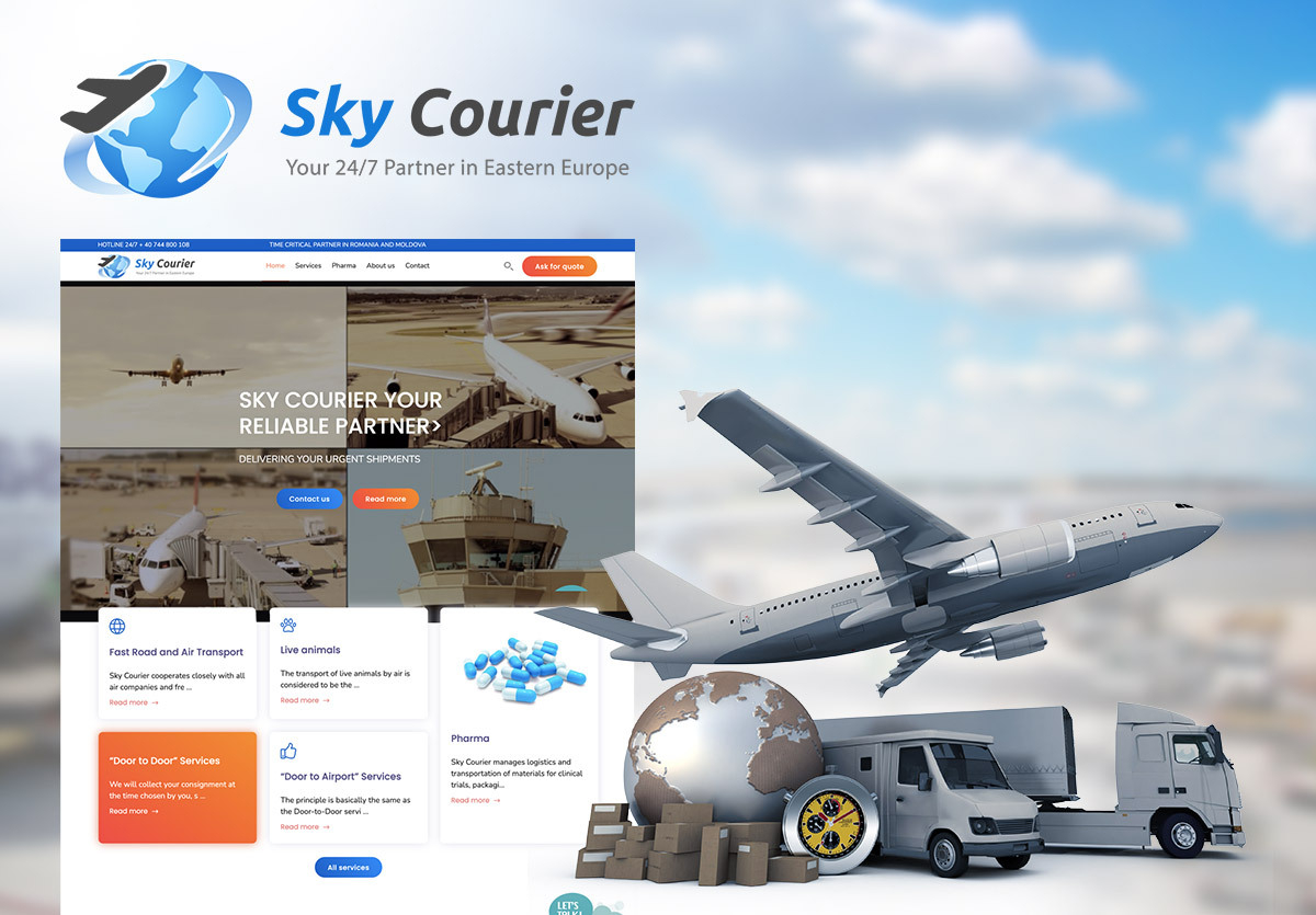 Sky Courier - Website de prezentare Companie de Transport